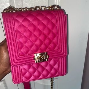 HOT PINK JELLY HANDBAG